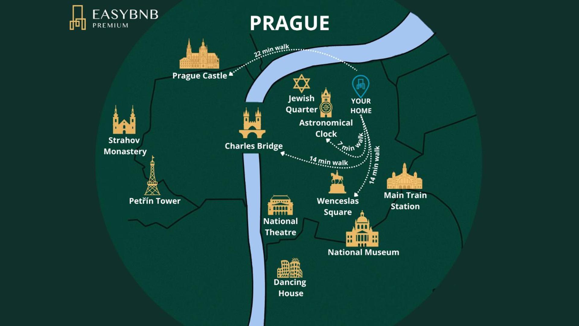 Roy 2 Bdr Apartment With Prague Castle View, Parking & Ac Eksteriør bilde